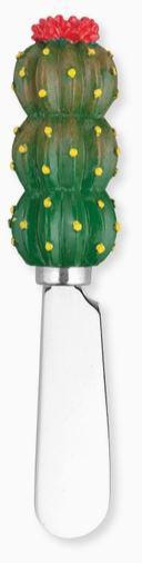 Cactus with Flower Polyresin Cheese Spreader