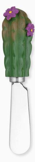 Cactus with Flower Polyresin Cheese Spreader