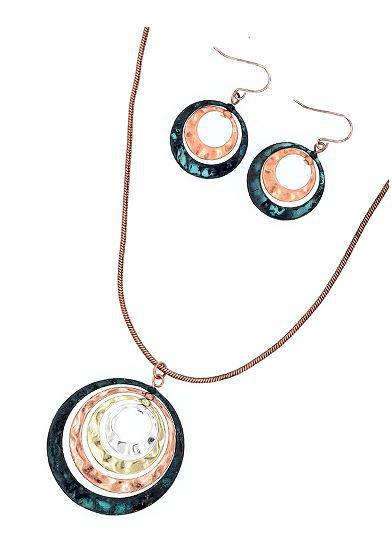 LAYER Round, HAMMERED NECKLACE SET