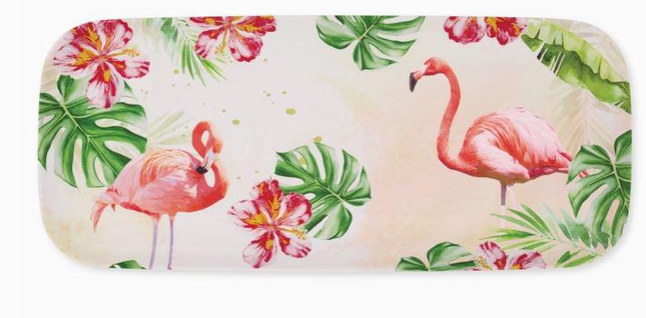 Flamingo 15" Melamine Rectangle Tray