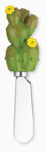 Cactus with Flower Polyresin Cheese Spreader
