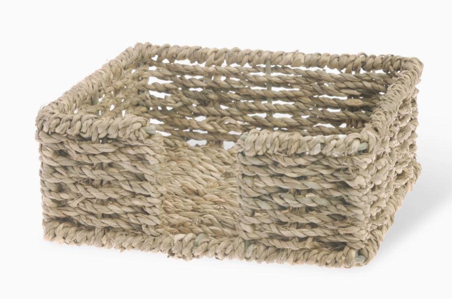 Paper Cocktail Napkin Seagrass Caddy