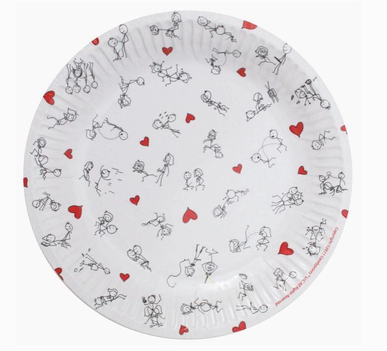 Stick Figure Naughty Plates