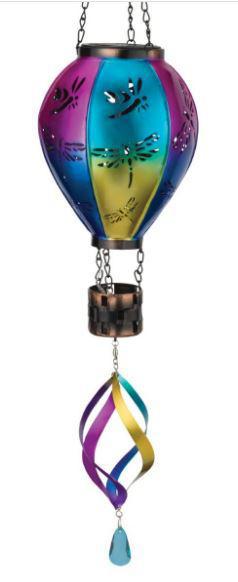 Hot Air Balloon Spinner Solar Lantern - Dragonfly