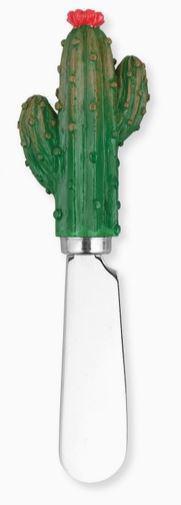 Cactus with Flower Polyresin Cheese Spreader