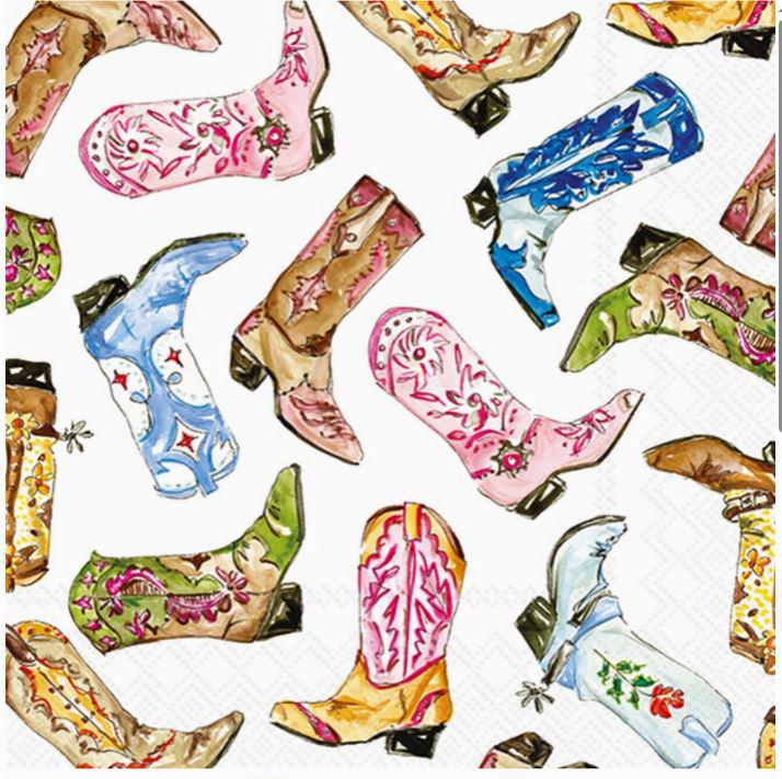Paper Cocktail Napkins Pack of 20 Boot Scootin