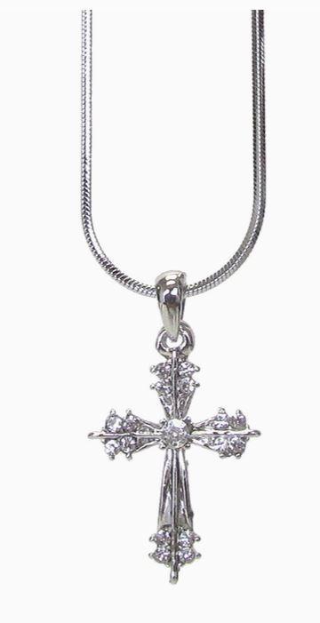 Crystal Cross Pendant Necklace