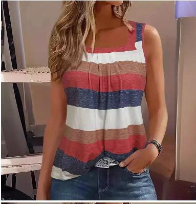 Striped Colorblock Tank Top