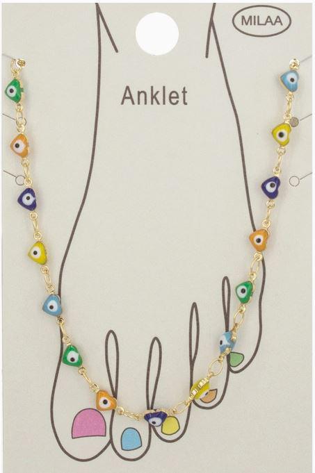 Evil Eye Fashion Chain Anklet