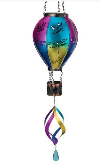 Hot Air Balloon Spinner Solar Lantern - Dragonfly