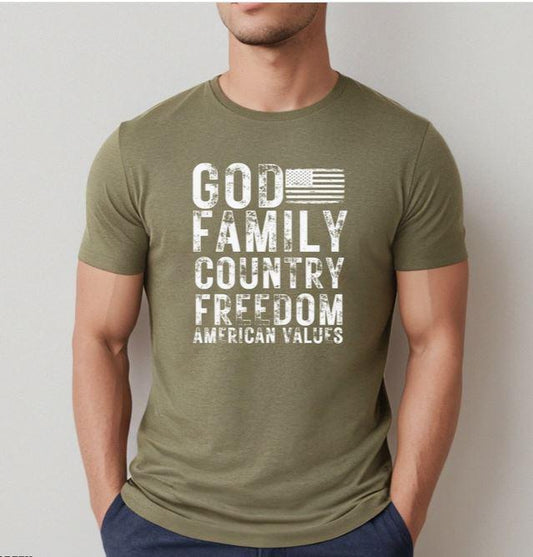 God Family Country Freedom American Values