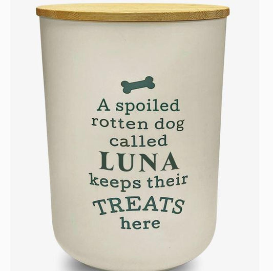 Dog Treat Jar Luna