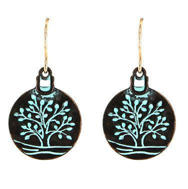 TREE OF LIFE FISH HOOK EARRING