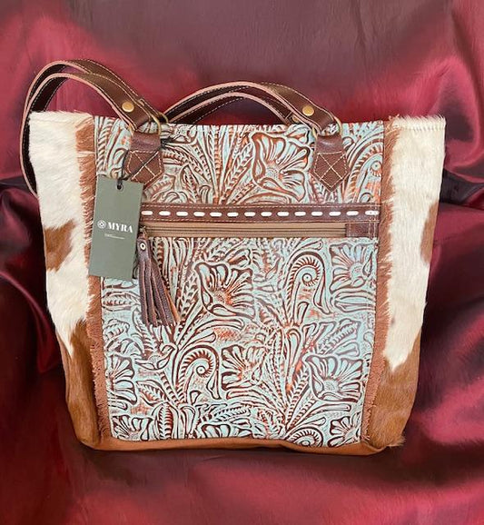 AMETHYST CANVAS AND HAIRON BAG
