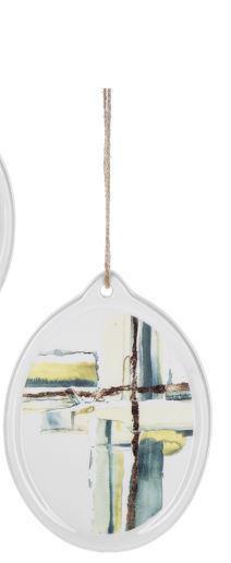 Watercolor Cross Ornament