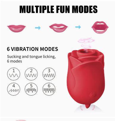 Rose and Tongue 2 in 1 Adult Sex Toys