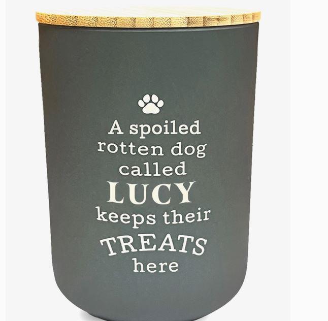 Dog Treat Jar Lucy