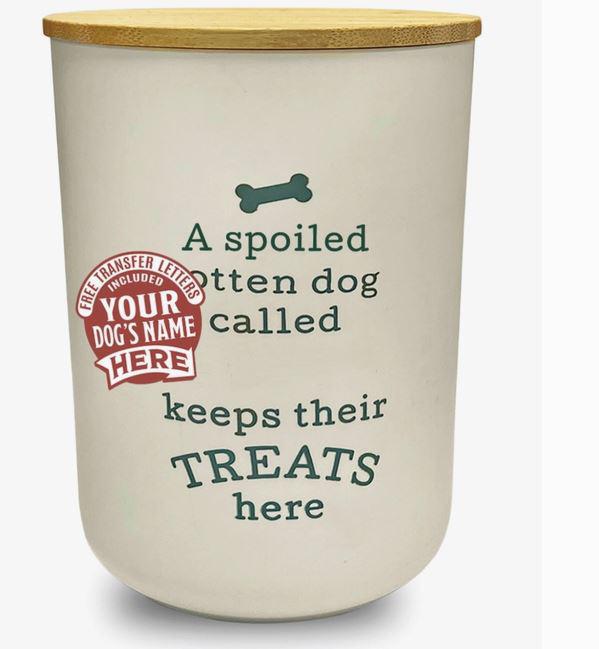 Dog Treat Jar Blank Cream