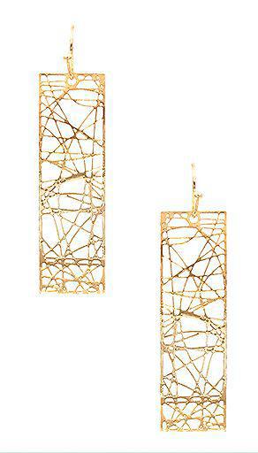RANDOM LINES RECTANGLE FILI EARRING