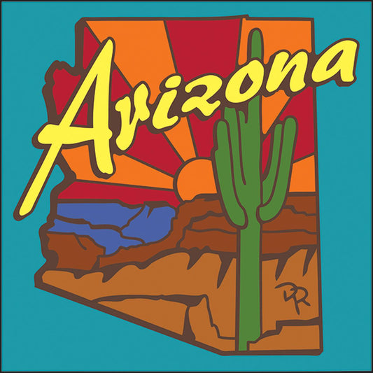 6X6 Tile Arizona Postcard