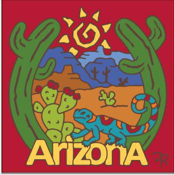 6x6 Tile "Arizona" Desert View Gecko