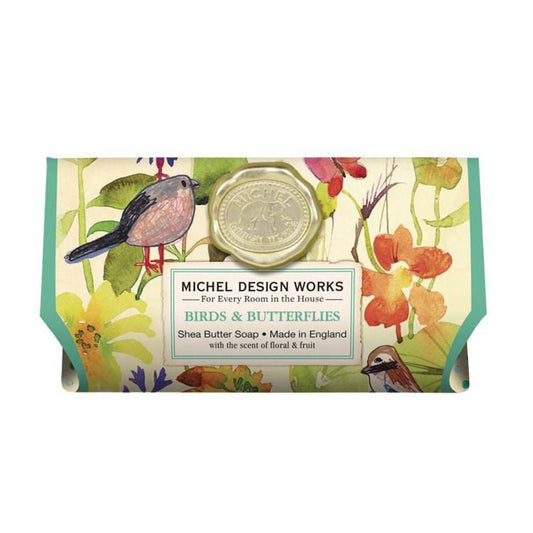 Birds & Butterflies Large Bath Soap Bar