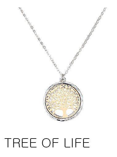 TREE OF LIFE TWO TONE NECK LEN:18+3IN 0.9IN