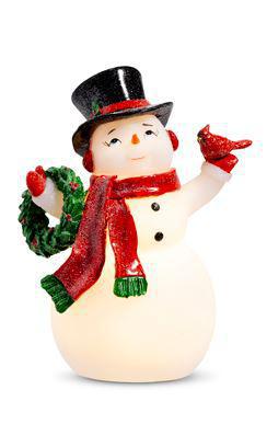 8" LIGHTED RETRO SNOWMAN