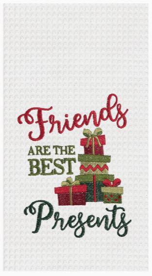 Christmas Friends Are the Best Presents Kitchen Towel