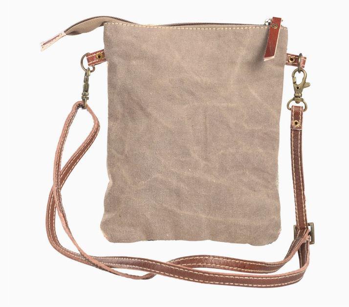 Recycled Rug with Cowhide Crossbody