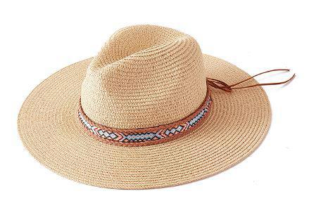WOVEN BOHO BAND STRAW SUN HAT