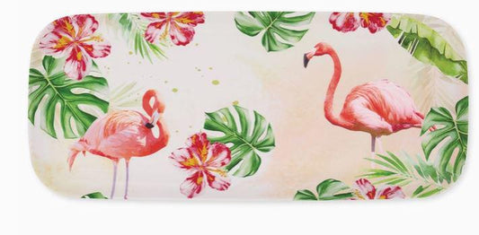Flamingo 15" Melamine Rectangle Tray