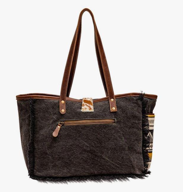 Aztec Cowhide Small Tote Purse Myra