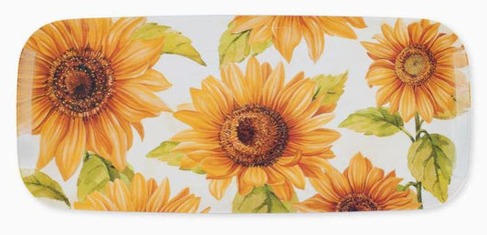 Sunflower 15" Melamine Rectangle Tray