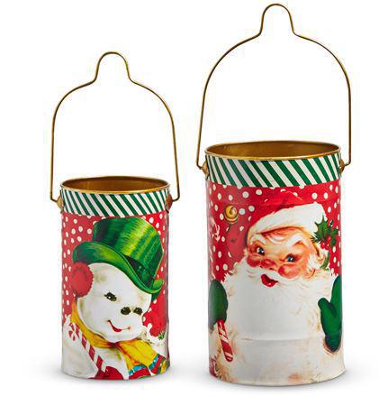 9.5" RETRO CHRISTMAS BUCKETS