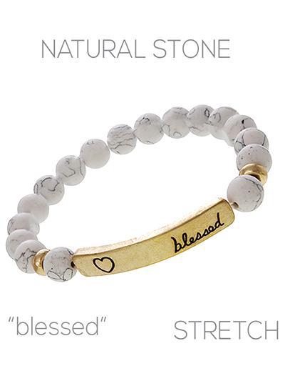 WH-WG WG BLESSED W HEART BEAD BCLT