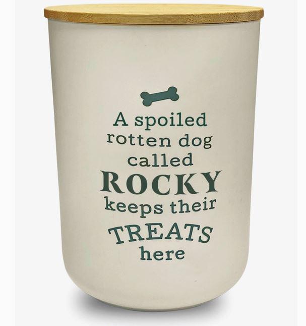 Dog Treat Jar Rocky