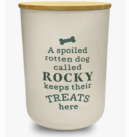 Dog Treat Jar Rocky