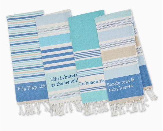 Beach House Vibes Embellished Dishtowels