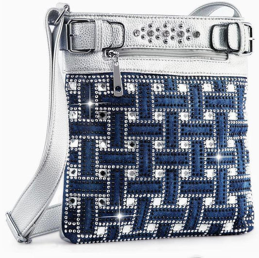 Rhinestone Design Crossbody Sling