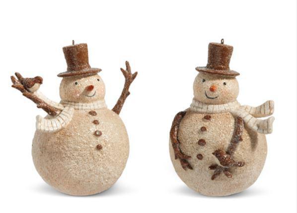 4.75" WHIMSICAL SNOWMAN ORNAMENT