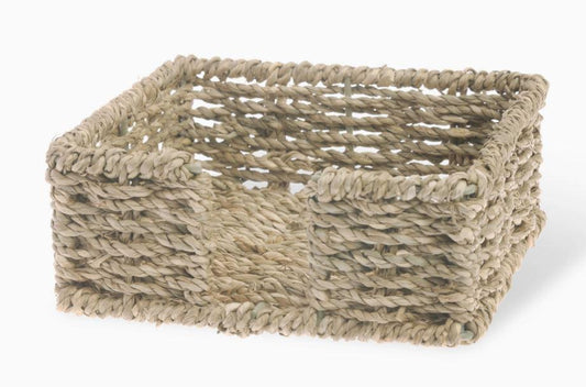Paper Cocktail Napkin Seagrass Caddy