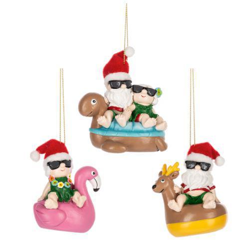 Santa Out of Office Ornaments