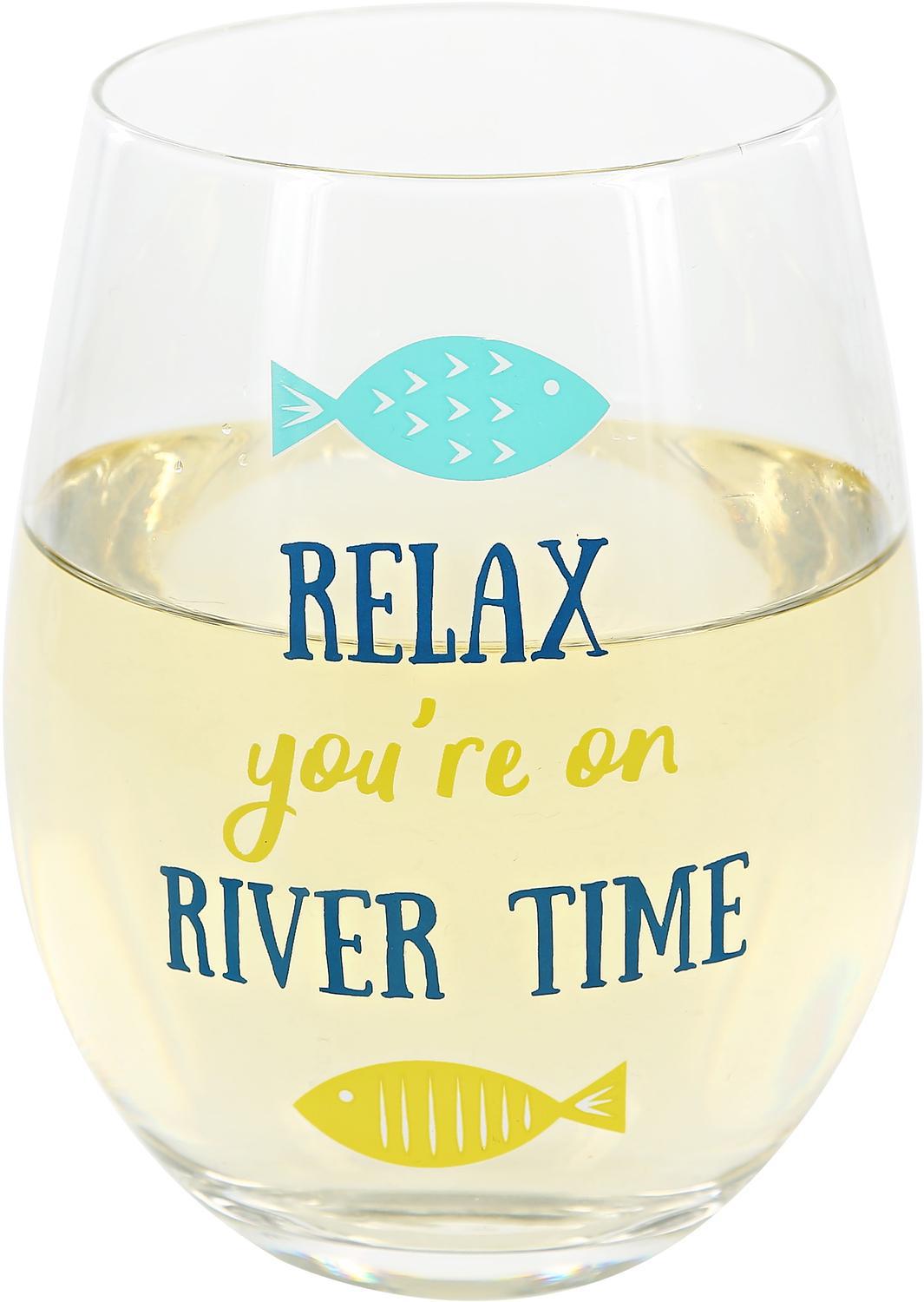 Relax - 18 oz Stemless Wine Glass