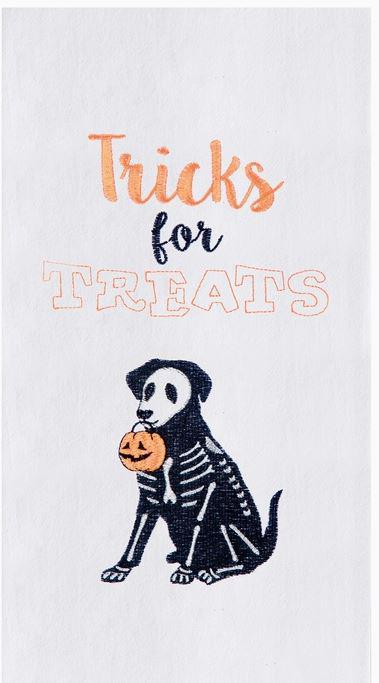 Halloween Tricks For Treats Dog Kitchen Towel