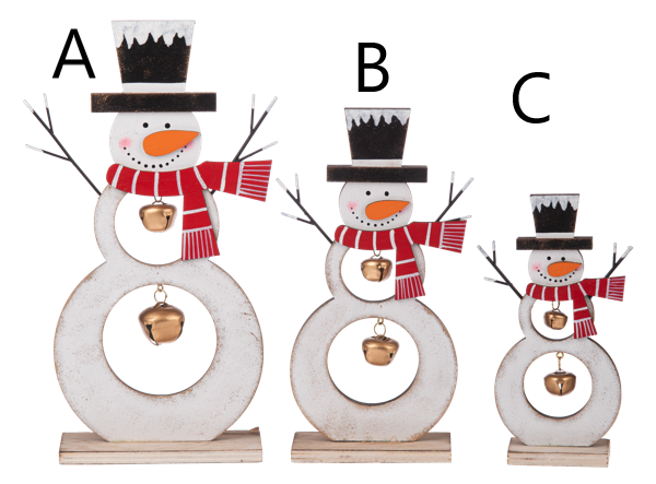 SNOWMAN W/JINGLE BELL FIGURINE