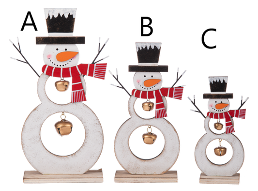 SNOWMAN W/JINGLE BELL FIGURINE