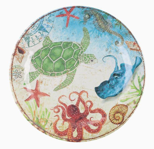 Sealife Turtle 11" Melamine Plate