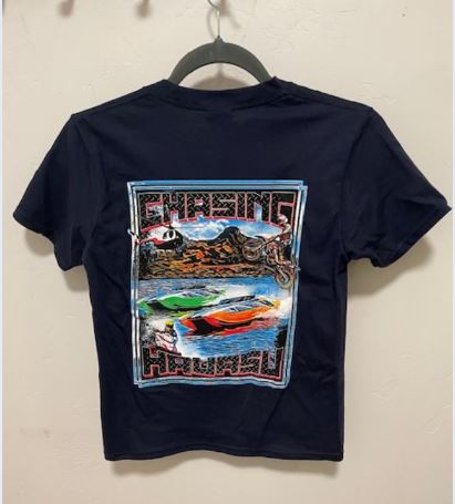 Chasing Havasu Kids T-shirt Navy Boat