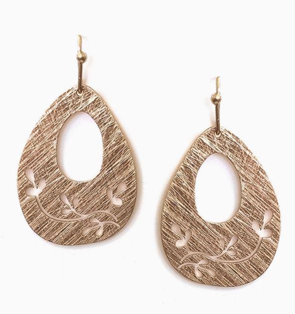 Scratch Leaf Tear Earring